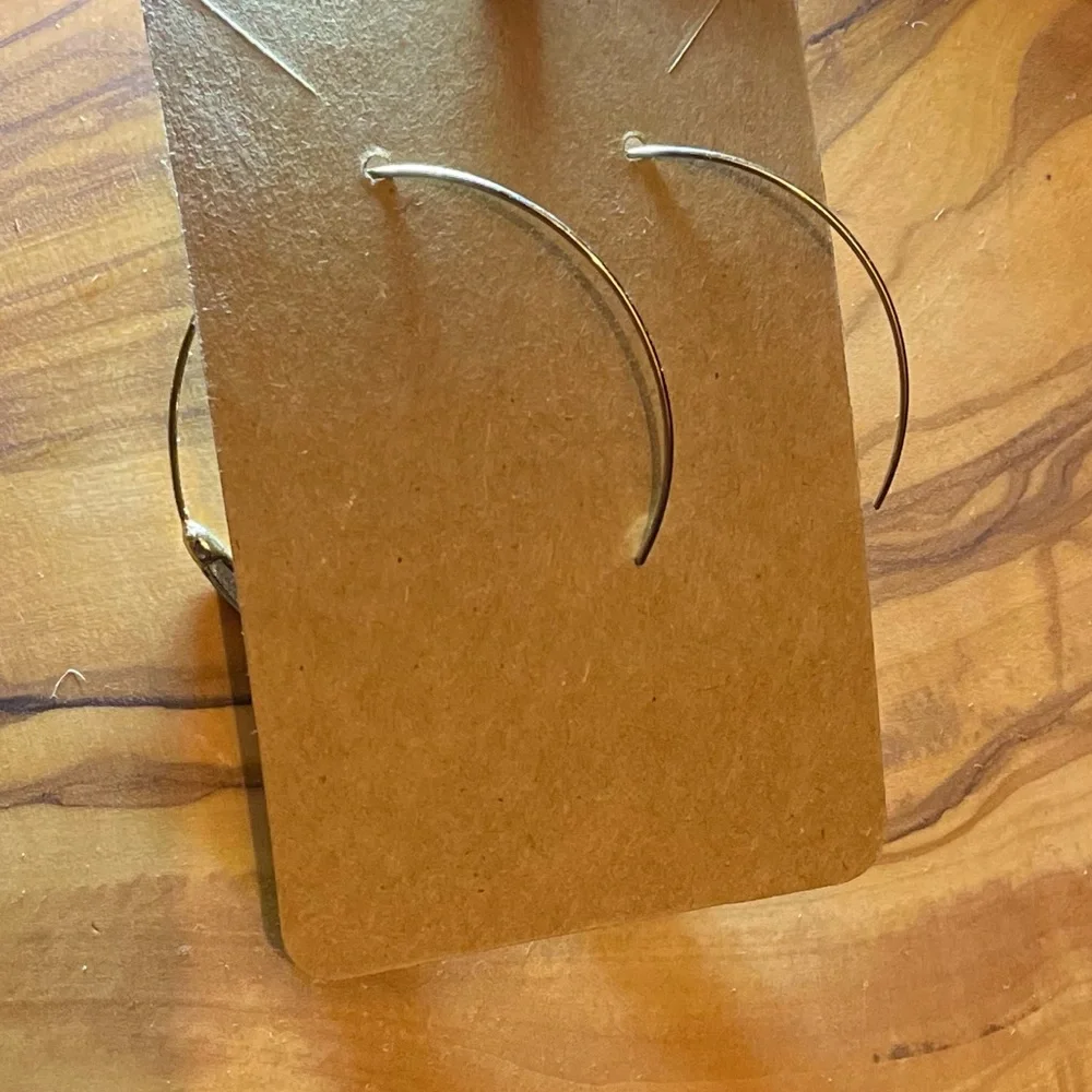 Silver Hoop Earrings with Sparkle Inlay
